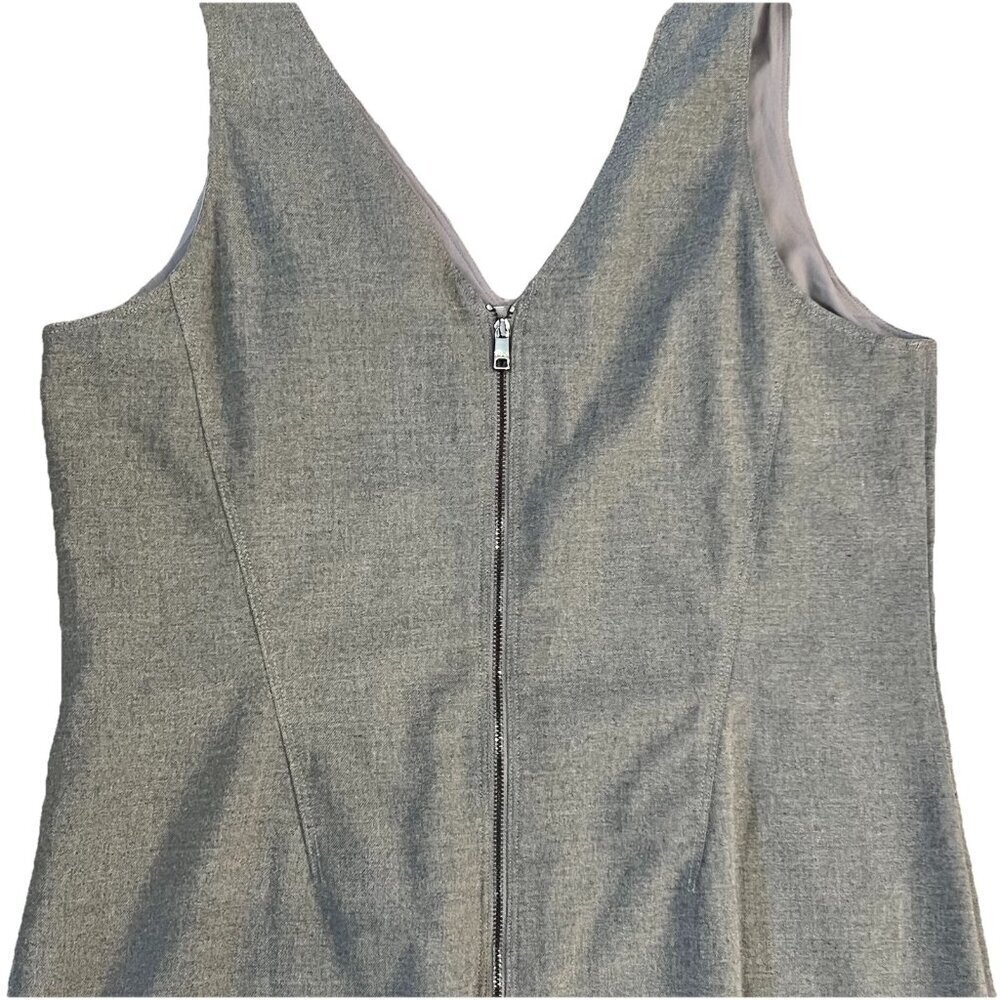 Banana Republic Womens Luxe Brushed Twill Sheath Dress Size 14 Gray Lined Career - Picture 4 of 9